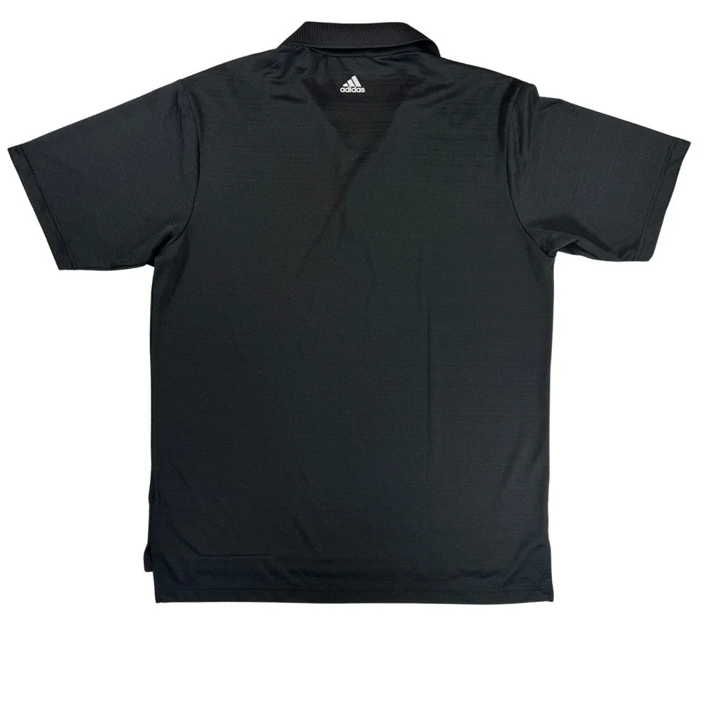 Adidas Golf Polo Shirt Mens M Black Performance‎ Short Sleeve
